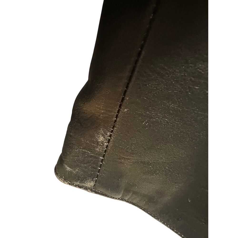 Mega Force Thinsulate heavy distressed leather motorcycle jacket Sz Med Vintage - Picture 2 of 11